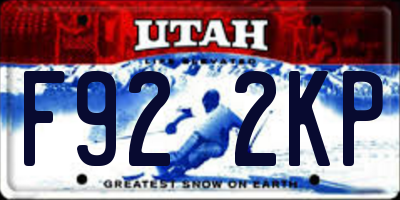 UT license plate F922KP