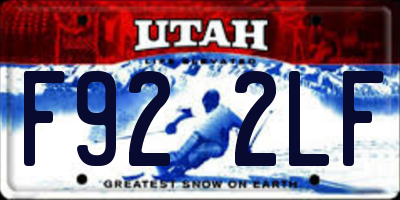UT license plate F922LF