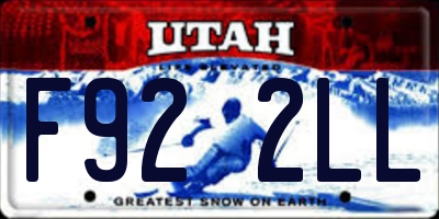 UT license plate F922LL