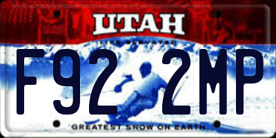 UT license plate F922MP
