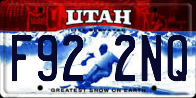 UT license plate F922NQ