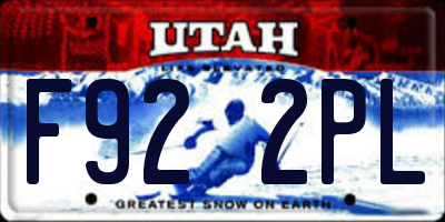 UT license plate F922PL