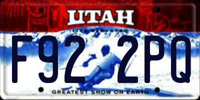 UT license plate F922PQ