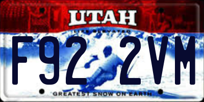 UT license plate F922VM