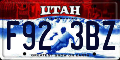 UT license plate F923BZ