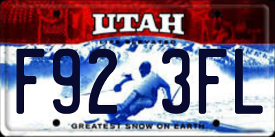 UT license plate F923FL