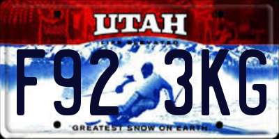 UT license plate F923KG