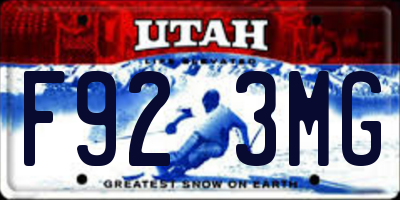 UT license plate F923MG