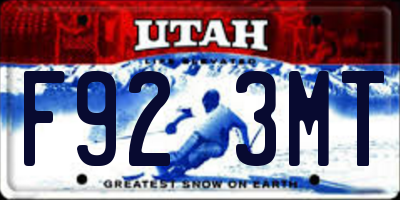UT license plate F923MT