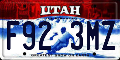 UT license plate F923MZ