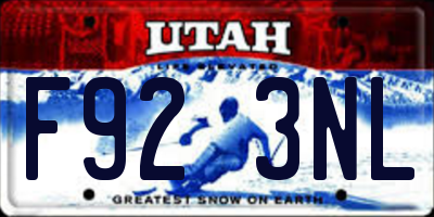 UT license plate F923NL