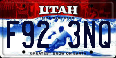 UT license plate F923NQ