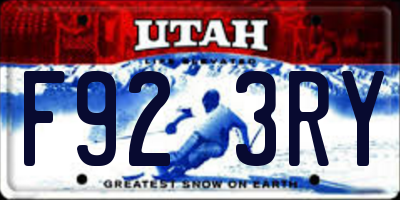 UT license plate F923RY