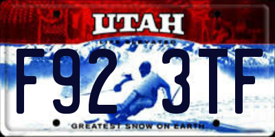 UT license plate F923TF