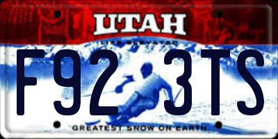 UT license plate F923TS