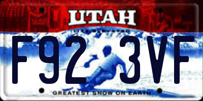 UT license plate F923VF