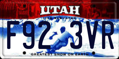 UT license plate F923VR