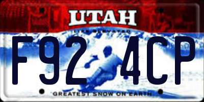 UT license plate F924CP