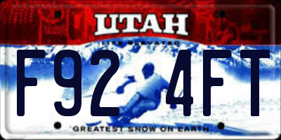 UT license plate F924FT