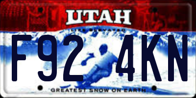 UT license plate F924KN