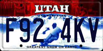 UT license plate F924KV