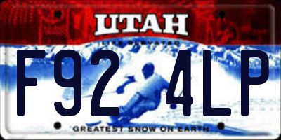 UT license plate F924LP