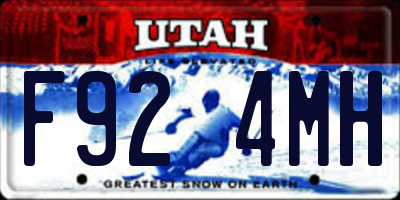 UT license plate F924MH