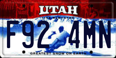 UT license plate F924MN