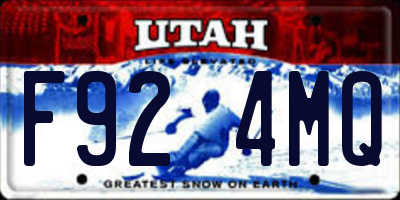 UT license plate F924MQ