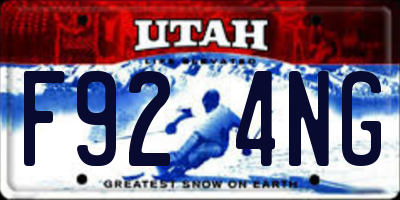 UT license plate F924NG