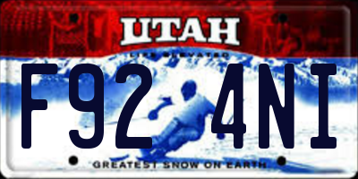 UT license plate F924NI