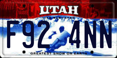 UT license plate F924NN