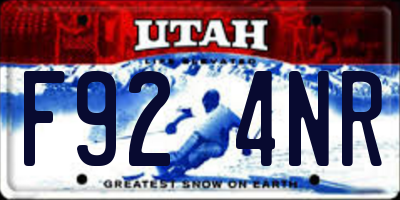 UT license plate F924NR