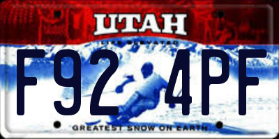 UT license plate F924PF