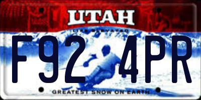 UT license plate F924PR