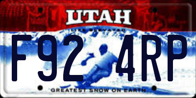 UT license plate F924RP