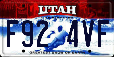 UT license plate F924VF
