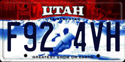 UT license plate F924VH