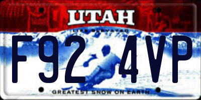 UT license plate F924VP