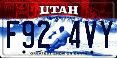 UT license plate F924VY
