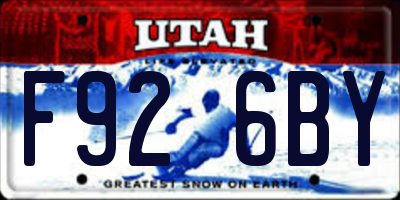 UT license plate F926BY