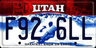 UT license plate F926LL