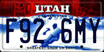 UT license plate F926MY