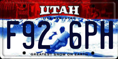 UT license plate F926PH