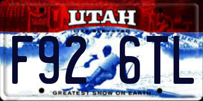 UT license plate F926TL