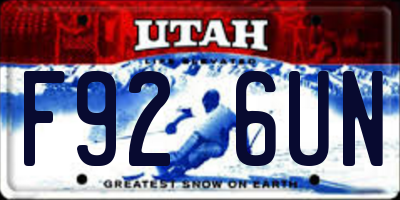 UT license plate F926UN