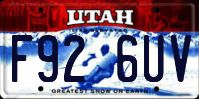 UT license plate F926UV