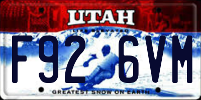 UT license plate F926VM