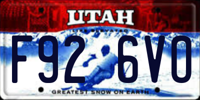 UT license plate F926VO