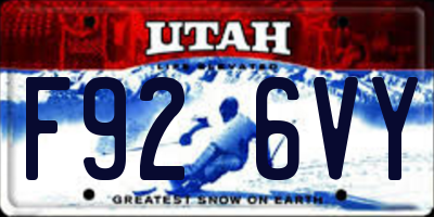 UT license plate F926VY